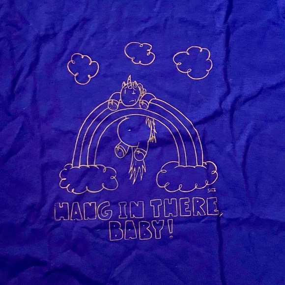 Unicorn “Hang In There Baby” Purple Tee - Youth S - Picture 2 of 5